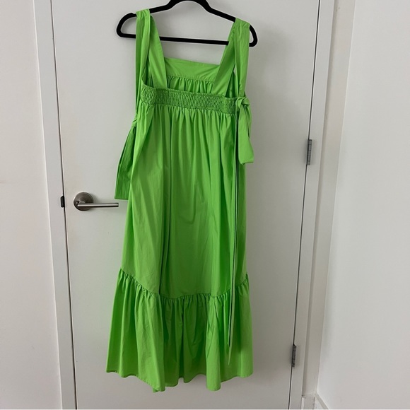 Christopher John Rogers Bright Green Babydoll Adjustable Strap Dress in Size S - Picture 2 of 4